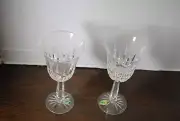 Lot of 2 Waterford Crystal Wine Water Goblets