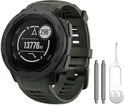 [FULNES] For Instinct Watch Bands,Soft Silicone Straps for Instinct Replacement Bands Compatible with Instinct Solar/Esports/Tactical