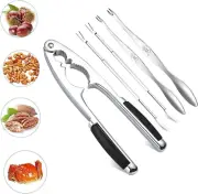 Nutcracker for Nuts, Stainless Steel Walnut Cracker Opener Tool with Non-Slip...