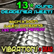 13 x 50cm x 30cm Sheets / 1.95sqm - Car Sound Proofing Insulation / V=D> Dynamat