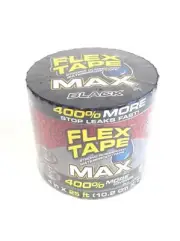 NEW Flex Tape TFSMAZBLK04 Waterproof Repair Tape 4 in x 25 ft Black FREE SHIP