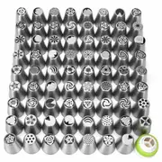 Piping Nozzles 71PCS Set Cake Decorating Flower Russian Icing Tips Pastry Tools