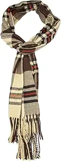 [Dohia] Women Plaid Scarf Cashmere Neck Scarf Plaid Winter Scarf Fall Softest Classic Warm D1-GZWJ