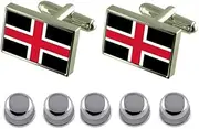 [Select Gifts] Shirt Dress Studs Durham City England Flag Cufflinks