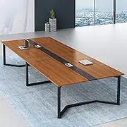 HOLGVE Conference Table, 94.4Inches/240cm Rectangular Meeting Desk, for Office Room Seminar Training Desk, Accommodates 8-10 People