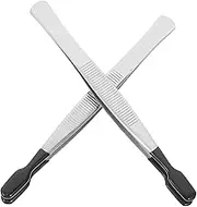Veemoon Multipurpose Metal Tweezers Silicone Tips for False Eyelash Craft and Beauty Use