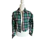 HYFVE Green & Red Plaid Flannel Crop Top, Women's Medium, NWT