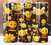 Bumble Bee Cup Tumbler 20oz Tumbler 20 oz Skinny Cup Mug Lid Straw
