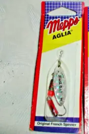 Mepps AL-2 S/RS Aglia Long Pike/Walleye,Bass Lures:Silver Blade 1/4oz.:NewIP