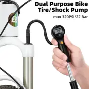 ROCKBROS 320PSI High Pressure Bike Pump Digital Gauge Barometer Aluminum AV/FV