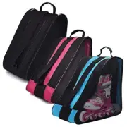 Skate Bags, Great for Roller Skates, Ice Skates, Quad 3pcs Blue + Rose + Black