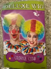 Halloween Clown Wig- Multicolored -One Size Brand New in Package