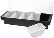 ULTECHNOVO Reusable Compartment Snack Box for Chilled Condiments Dried Fruits Candy Serving Tray for Bars Pubs Restaurants Efficient Storage for Snacks
