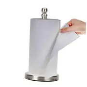 Paper Towel Holder Countertop, Standing Paper Towel Roll Holder Brushed Nickel