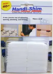 36 Pack Handi-Shim Construction Shim, White, 1/8-In., 40-Ct. HS1840WH