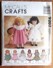 McCall's Crafts Pattern 9207 Dresses for 18" Doll with Variations