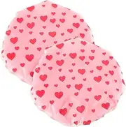 LIFKOME 2pcs Shower Cap for Women Reusable Double Hair Cap for Long Thick Hair Quick Dry Bathing Bonnet Lightweight and Comfortable Design with Dots