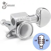 NEW Grover 505 Mini L4+R3 Roto-Grip Locking Rotomatic 7-String 4x3 - CHROME