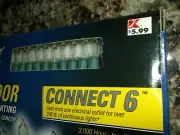 KMART 100 OUTDOOR INDOOR CLEAR BULB STRING LIGHTS GE 2002 CONNECT 6 LIGHT WORKS