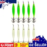 5Pcs Luminous Squid Lure Octopus Bait Double Hook Squid Hook for Octopus Squid