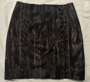 Elie Tahari Leopard Fur Skirt Size 0 Mob Wife $998