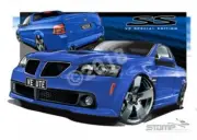 HOLDEN VE SPECIAL G8 SSV UTE VOODOO A3 FRAMED PRINT (HC372)