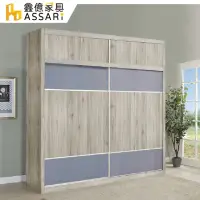 在飛比找momo購物網優惠-【ASSARI】旺芙8尺加高推門衣櫃(寬240x深61x高2