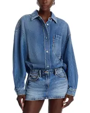 alexanderwang. t Pre Styled Denim Shirt Dress 12