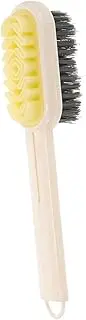 Didiseaon Soft Dual Sided Shoe Cleaning Brush Long Handle Versatile Footwear Polish Tool for Nubuck Care Durable Compact Easy Grip Design for Cleaning