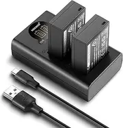 NEEWER NP-W126/NP-W126s Replacement Battery Charger w/Dual Charger & USB C Cable, 2 Pack 1140mAh Camera Battery Compatible with Fuji X100VI X-T30 II X-S10 X-T200 X100F X100V X-A5 X-T50 X-Pro3 X-T3
