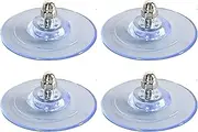 4PCS Cat Window Perch Suction Cups | Heavy-Duty Replacement Suction Cups with Screws for Foldable Cat Hammock Seat | Strong PVC Hold, 20kg Max Load for Glass, Tile, Smooth Surfaces