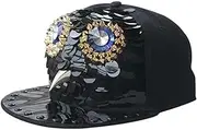 [HAMKVBPR] Baseball Cap Unisex Punk Hip Hop Street Dance Hat Flat Brim Hat Baseball Cap Outdoor Sports Hat