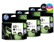 HP 62XL Ink Cartridge Value Pack - Includes: [2 x Black, 1 x Tri-Colour]
