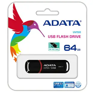 ADATA 威剛 64GB DashDrive UV150 USB 3.1 隨身碟 64G【APP下單最高22%點數回饋】