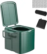 Portable Travel Potty Toilet - Ergonomic Portable Toilet for Camping | Compact Heavy Duty Side Storage Bracket Training Seat for Boating Rv Kids Truck Beach Adults Car
