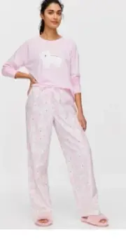 Peter alexander Fluffy Dog Flannelette Pj Set Size M
