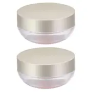 2 Pcs Elastic Mesh Loose Powder Box Portable Makeup Case Mini Container