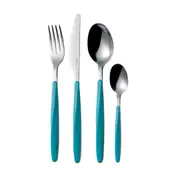 24pc Guzzini My Fusion Stainless Steel Cutlery Knife/Spoon/Fork Set Matt Blue