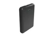 Laser 5000mAh Power Bank Charger w 3in1 USB-C 8-Pin microUSB Cable Charcoal