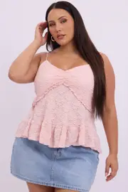 Pink Baby doll Singlet Top