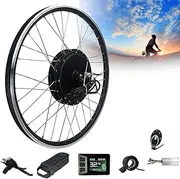 Electric Bike Conversion kit 26" 27.5" 28" Front/Rear Wheel Electric Bicycle Hub Kit ，48V 1000/1500 W Powerful Motor E-Bike Conversion Kit, with Intelligent Controller for Road Bike(1000W,20inch)
