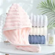 Hair Turban Towel Head Wrap Cotton Quick Drying Towel Bath Shower Dry Hat Caps