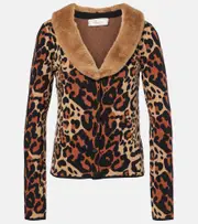 [Blumarine] Blumarine Leopard-print jacquard cardigan AU 10 multicoloured
