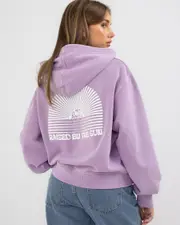 [Roxy] Roxy Women's First Day Hoodie in Crocus Petal Purple Size Large L Crocus Petal Purple