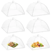 6 Pack Food Net Covers Collapsible Mesh Food Tent Fly Covers for Picnic Party
