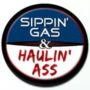 Sippin' Gas & Haulin' Ass - Magnetic Grill Grille Badge for MINI Cooper