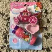 Disney Princess Dip & Blow Bubbles With Princess Carriage *Package Damaged