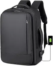 Travel Laptop Backpack, Business Large Travel Backpack for Women Men with USB Charging Port, Water Resistant College School Computer Bag Gifts Fits 17 Inch Notebook