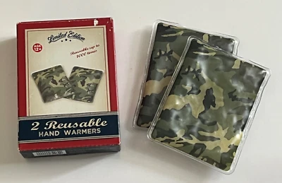 2 Reusable Hand Warmers Limited Edition by Samsonico Camouflage Pattern NEW