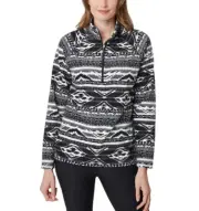 Eddie Bauer Ladies Midweight Plush Quarter Zip Fleece Pullover L / Large